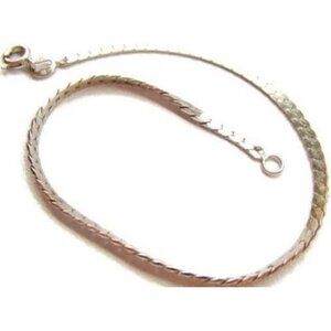 7" Bracelet Sterling Silver 925 Patina Grams 2.21 Vintage